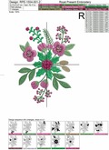 Christmas Bouquets Machine Embroidery Designs - 3 sizes