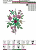 Christmas Bouquets Machine Embroidery Designs - 3 sizes