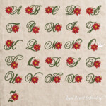 Christmas Capital Letters Machine Embroidery Designs – Hoop 4x4