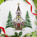 Christmas Snowy Church Scene - 4 sizes