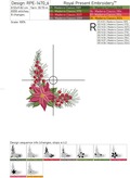 Christmas Corner with Poinsettia - 4 sizes