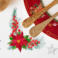 Christmas Corner with Poinsettia - 4 sizes