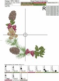 Christmas Corner Machine Embroidery Design - 4 sizes