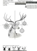 Christmas Deer with antlers - 2 sizes