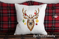 Christmas Deer with toys Machine Embroidery Design - 4 sizes