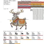 Deer in a winter robe - 4 sizes