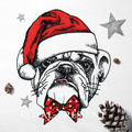 Christmas English bulldog - 4 sizes
