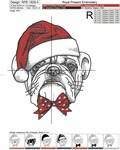 Christmas English bulldog - 4 sizes
