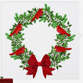 Christmas Festive Wreath Machine Embroidery Design - 7 sizes