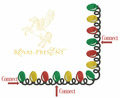 Christmas Garland Machine Embroidery Design - 3 in 1