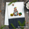 Christmas Gnome with Gifts Machine Embroidery Design - 5 sizes