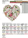 Christmas Heart embroidery design - 6 sizes