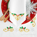 Christmas Gold Holly Set