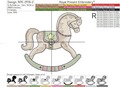 Christmas Horse Machine Embroidery Design - 4 sizes