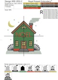 Christmas House Machine Embroidery Design - 2 sizes