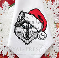 Christmas Husky dog - 3 sizes
