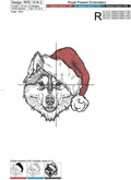 Christmas Husky dog - 3 sizes