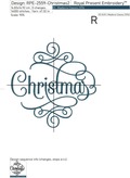 Christmas Inscription Machine Embroidery Design - 4 sizes