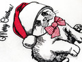 Christmas Kitten in Santa hat Machine Embroidery Design - 4 sizes