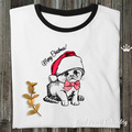 Christmas Kitten in Santa hat Machine Embroidery Design - 4 sizes