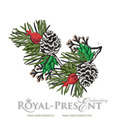 Christmas Machine Embroidery Design Cones