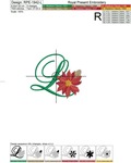 Christmas Monogram L Machine Embroidery Design