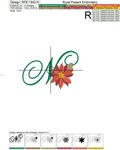 Christmas Monogram N Machine Embroidery Design