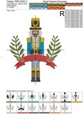 Christmas Nutcracker Machine Embroidery Design - 5 sizes