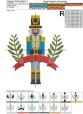 Christmas Nutcracker Machine Embroidery Design - 5 sizes