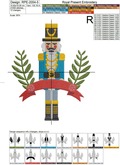 Christmas Nutcracker Machine Embroidery Design - 5 sizes