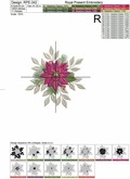 Christmas Poinsettia Machine Embroidery Design - 2 sizes