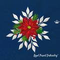 Christmas Poinsettia Machine Embroidery Design - 2 sizes