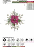 Christmas Poinsettia Machine Embroidery Design - 2 sizes