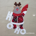 Christmas Reindeer Rudolph Applique - 4 sizes
