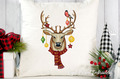 Christmas Reindeer with Bullfinch Machine Embroidery Design - 3 sizes