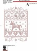 Christmas Rocking Horse Cross-stitch Embroidery Design - 4 sizes