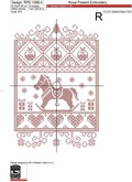 Christmas Rocking Horse Cross-stitch Embroidery Design - 4 sizes