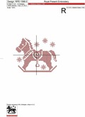 Christmas Rocking Horse Cross-stitch Machine Embroidery Design - 5 sizes