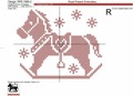 Christmas Rocking Horse Cross-stitch Machine Embroidery Design - 5 sizes