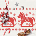 Christmas Rocking Horse Cross-stitch Machine Embroidery Design - 5 sizes