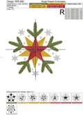 Christmas Star Free machine embroidery design