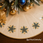 Christmas Star Machine Embroidery Design - 2 sizes