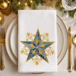 Christmas Star Machine Embroidery Design - 2 sizes