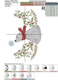 Christmas Teddy Bear Machine Embroidery Design - 2 sizes