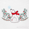 Christmas Teddy Bear Machine Embroidery Design - 2 sizes