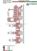 Christmas Train Cross-stitch Free Machine Embroidery Design - 3 sizes