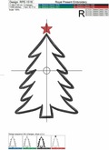 Christmas Tree Applique machine embroidery design - 6 sizes