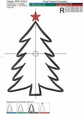 Christmas Tree Applique machine embroidery design - 6 sizes