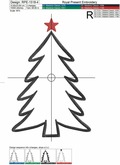 Christmas Tree Applique machine embroidery design - 6 sizes