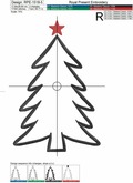 Christmas Tree Applique machine embroidery design - 6 sizes